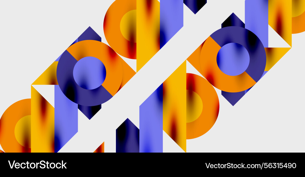 Abstract geometric shapes overlap creating Abstract geometric shapes overlap creating Vector Image