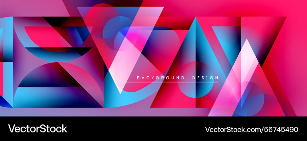 Abstract geometric shapes overlap creating vector image