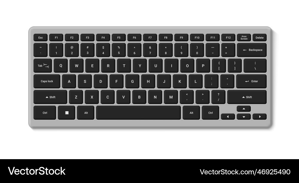 Computer keyboard wireless desktop control panel Computer keyboard wireless desktop control panel vector image