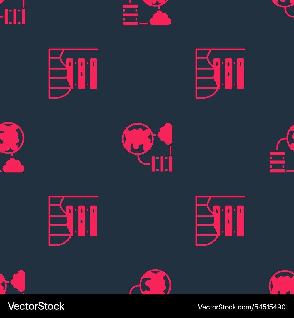 Set server data web hosting and network cloud Set server data web hosting and network cloud vector image