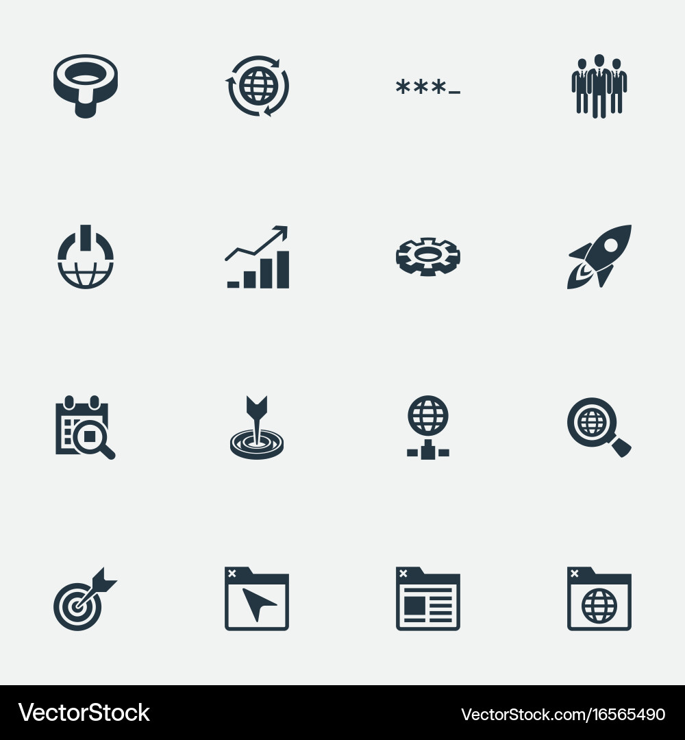 Simple Review Icons - Data & Code vector image