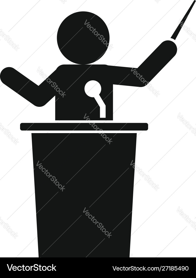 Speaker lecture icon simple style Speaker lecture icon simple style vector image
