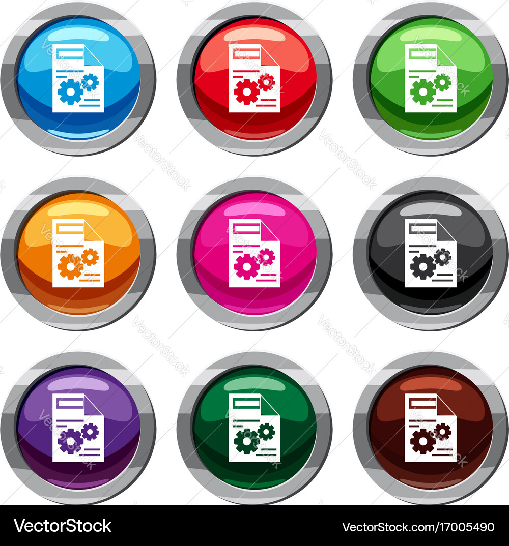 Web setting set 9 collection Vector Image
