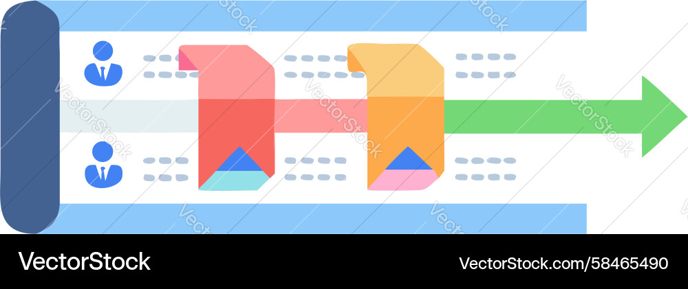 Workflow Process Flow Diagram Vector Image