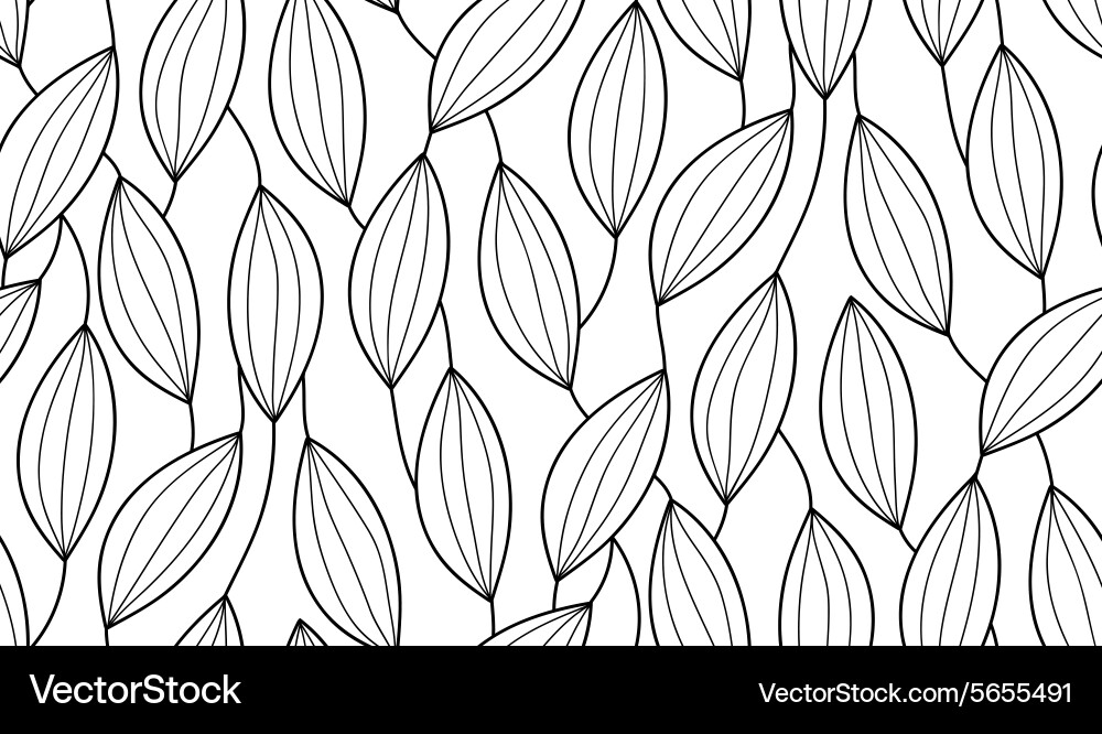 Abstract Botanical Line Art Background vector image