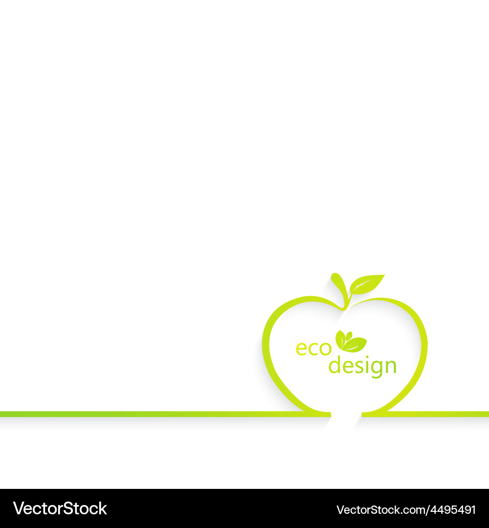 Background with apple outline can be used vector image