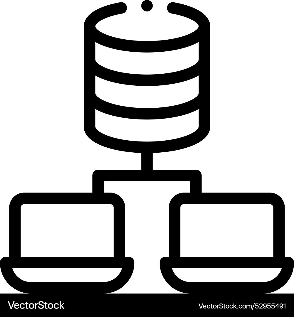 Data icon thin linear style design isolated Data icon thin linear style design isolated vector image