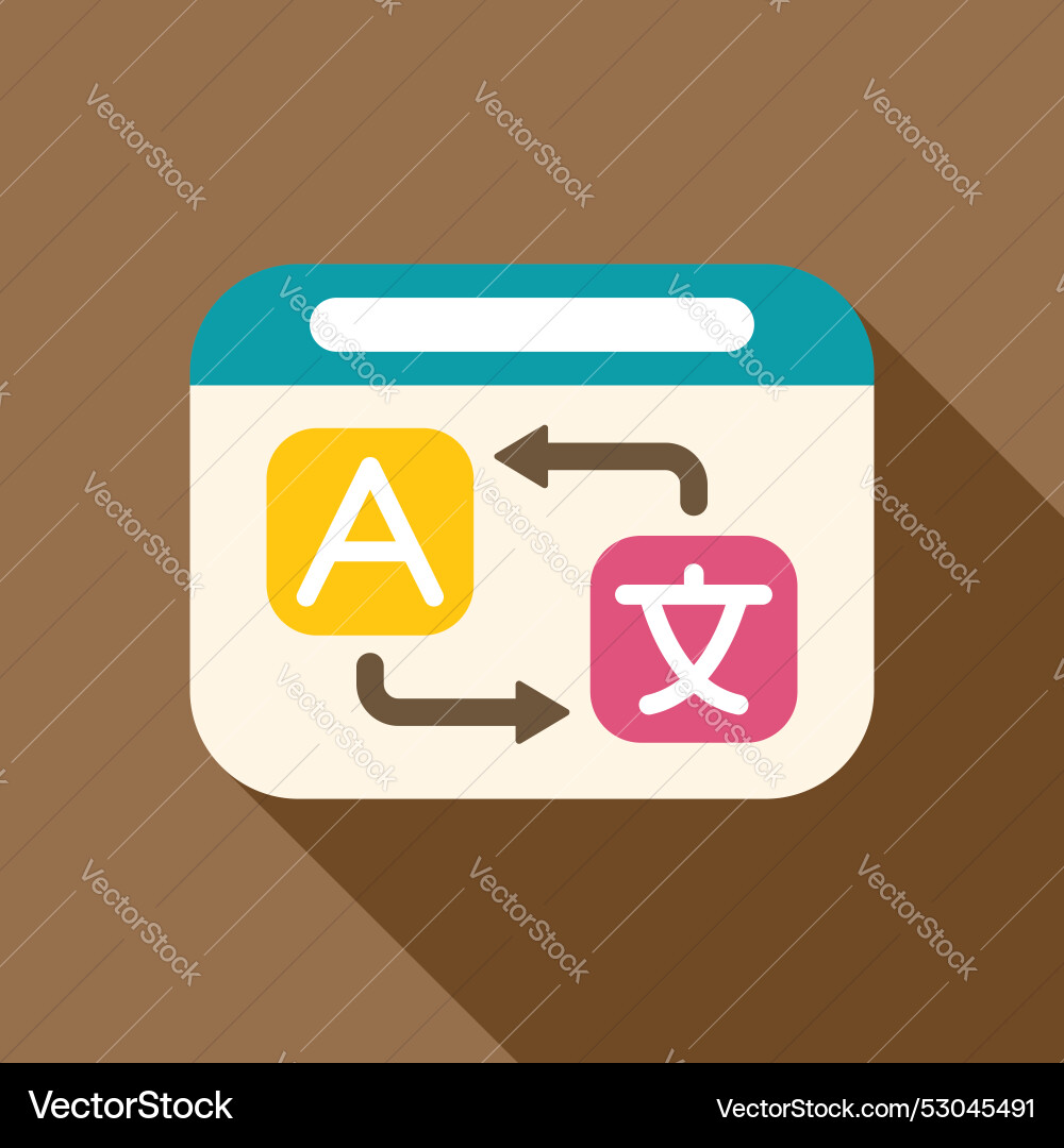 Online language translator application translating Online language translator application translating vector image