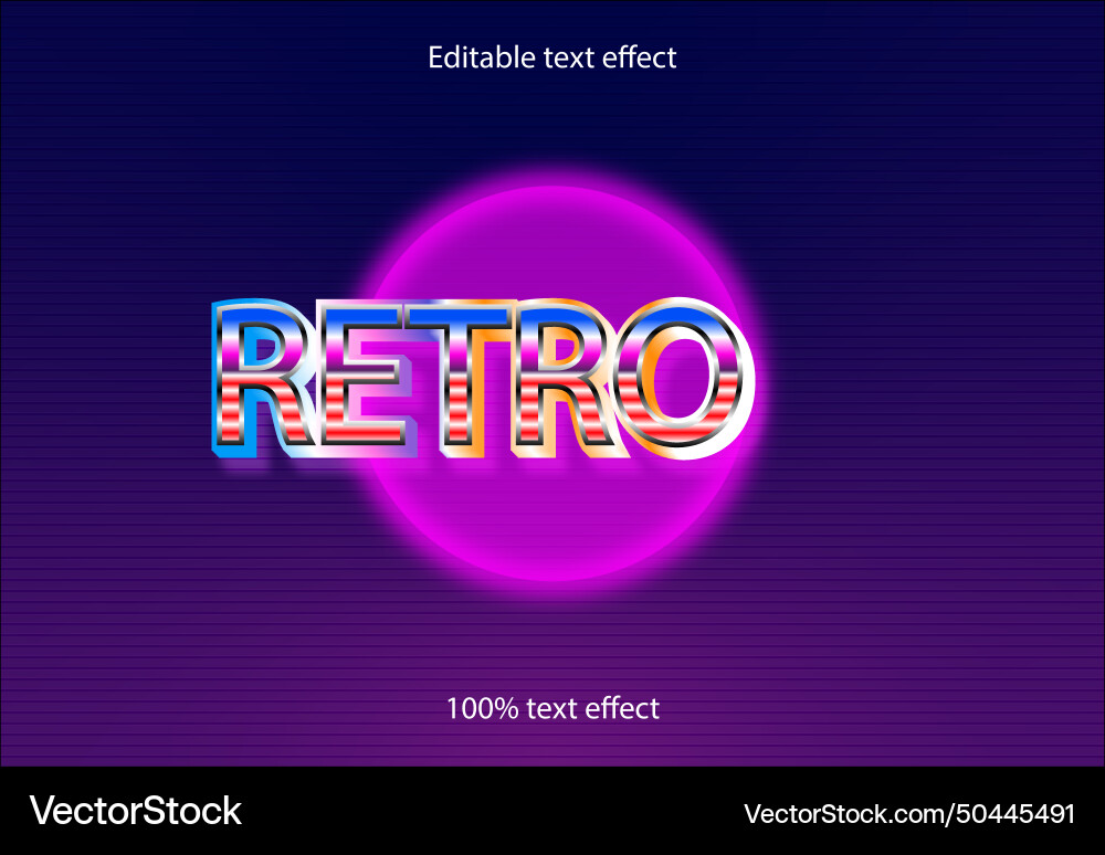 Retro style text effect Retro style text effect vector image