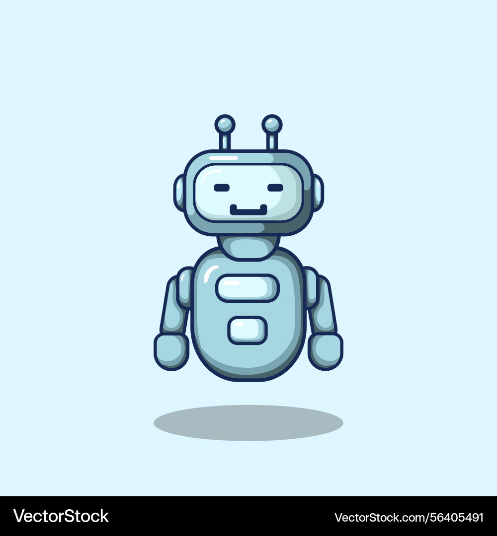 Robot assistant futuristic artificial intelligence Robot assistant futuristic artificial intelligence vector image
