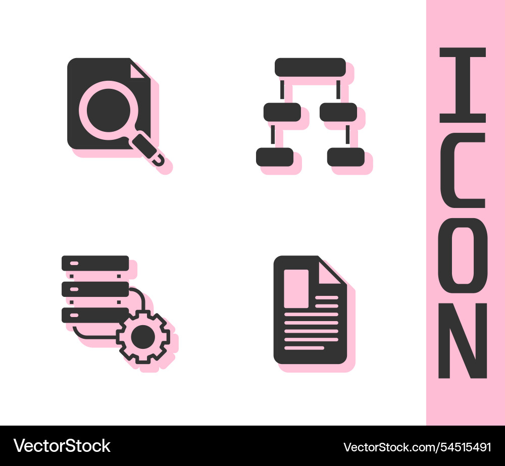 Set file document search concept with folder Set file document search concept with folder vector image