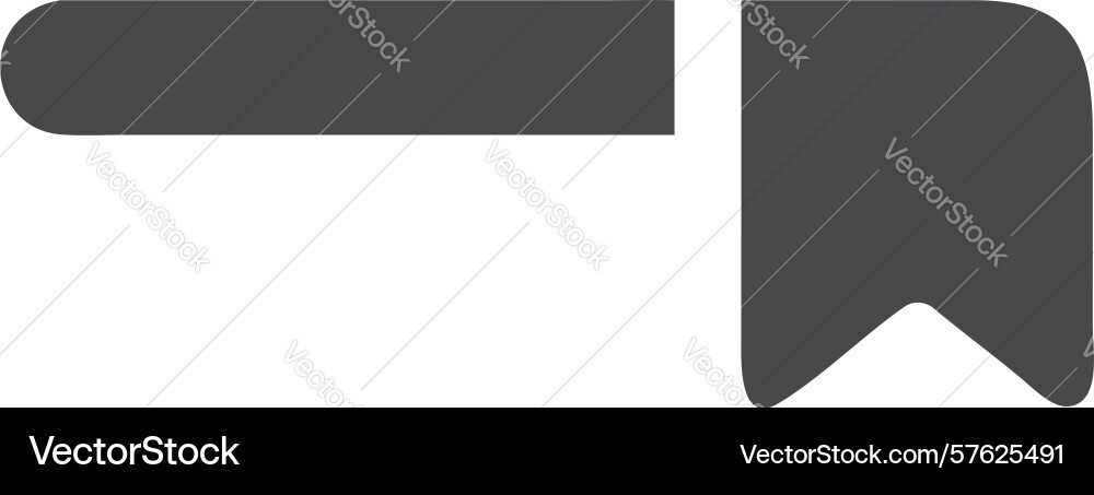Solid bookmark flag icon with handle design vector image