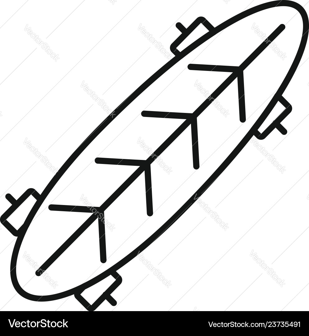 Speed skateboard icon outline style vector image