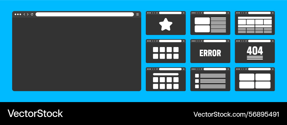 Web-Browser-Fensterseiten-Layout mit toolbar Web-Browser-Fensterseiten-Layout mit toolbar vektorbild