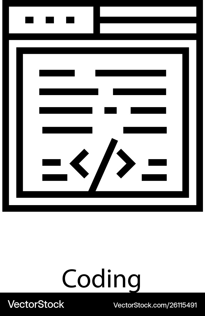 Website Coding Vektorbild