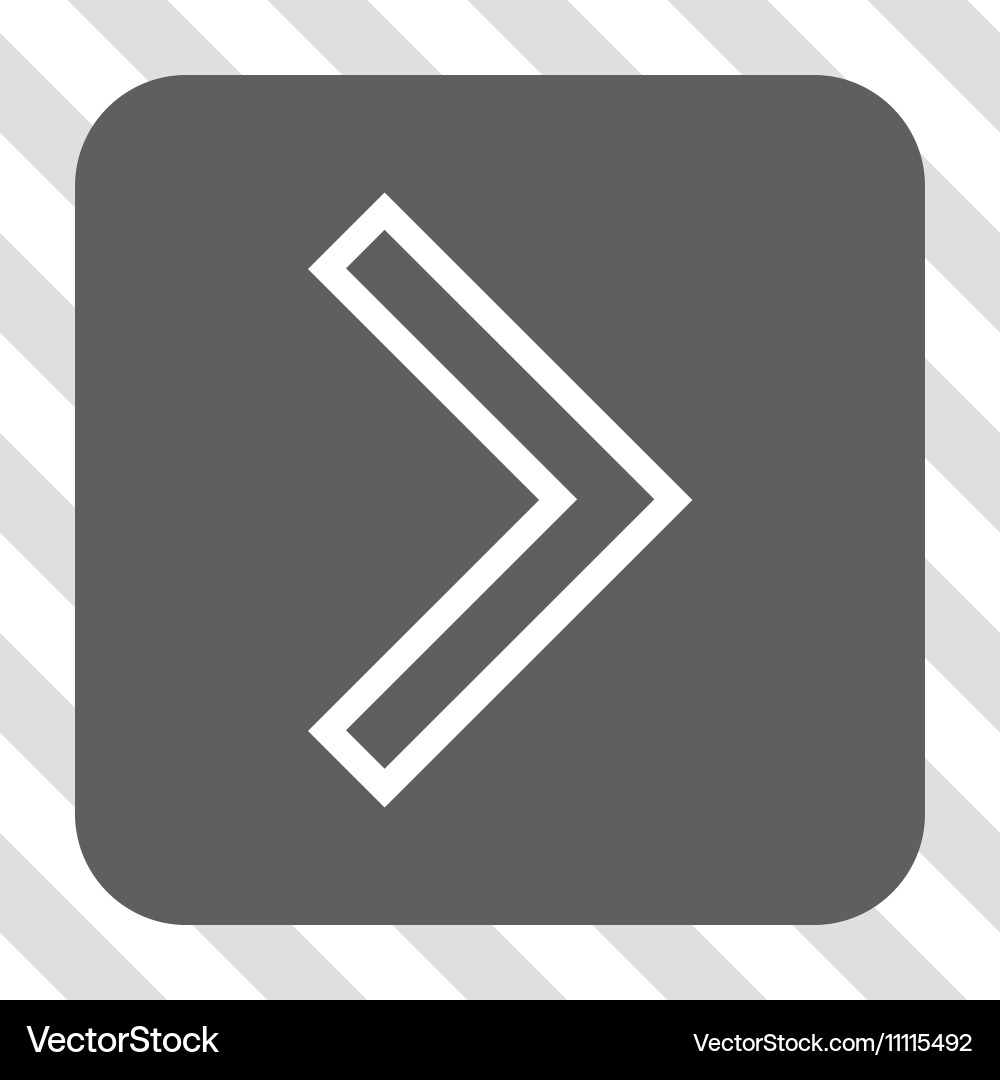 Arrowhead right rounded square button Vector Image