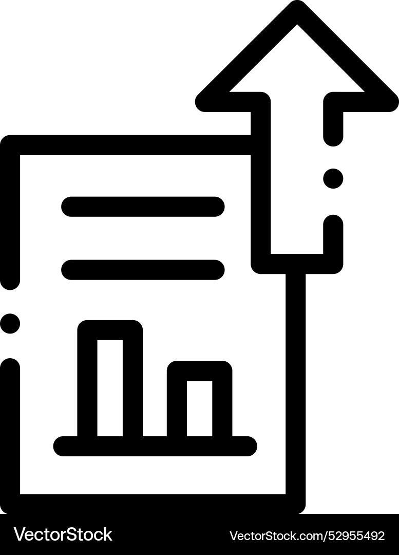 Data icon thin linear style design isolated Data icon thin linear style design isolated vector image