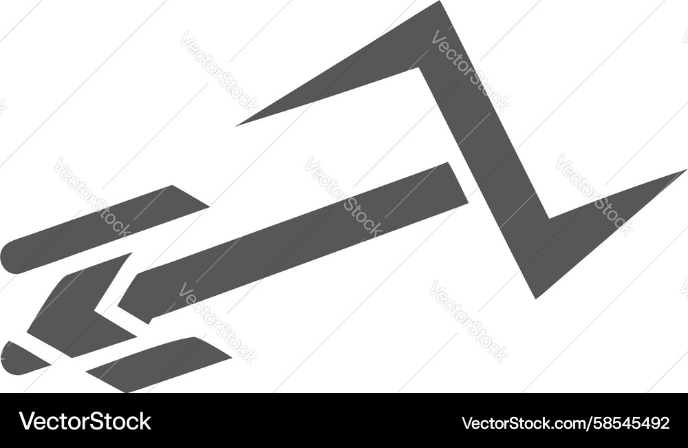 Dynamic Speed Arrow Icon Vector Image