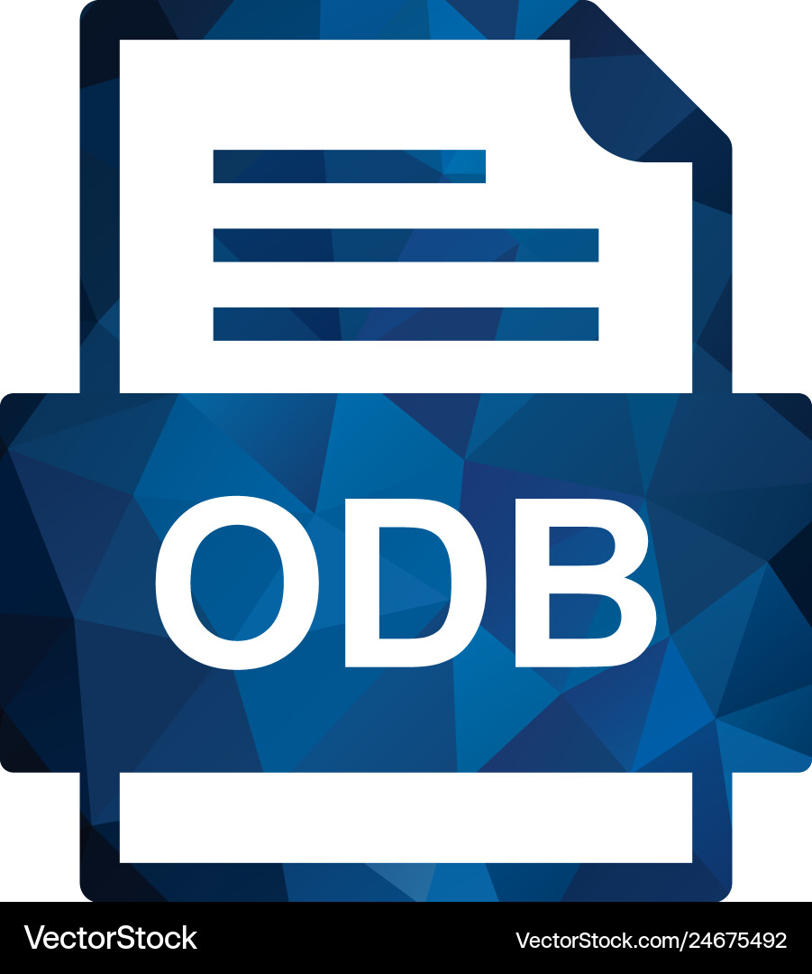 Odb file document icon Vector Image