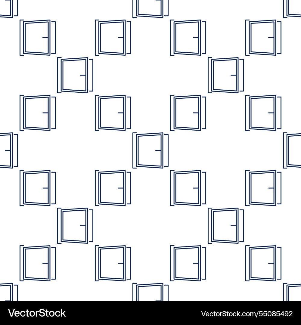 Opened big portal window linear seamless pattern Opened big portal window linear seamless pattern vector image