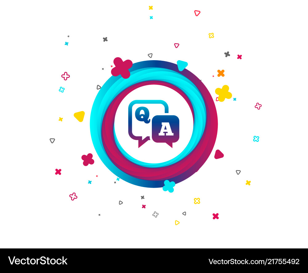 Question answer sign icon qa symbol Question answer sign icon qa symbol vector image