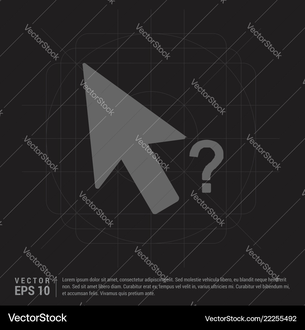 Question Mark Mouse Cursor Icon Vector Image
