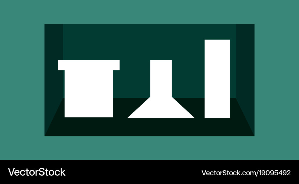Shelf with decorative objects Vector Image