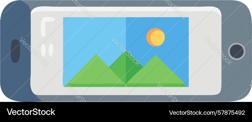 Smartphone displaying mobile web browser content Vector Image