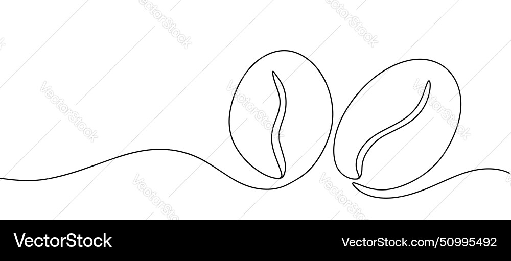 Two coffee beans Royalty Free Vector Image - VectorStock