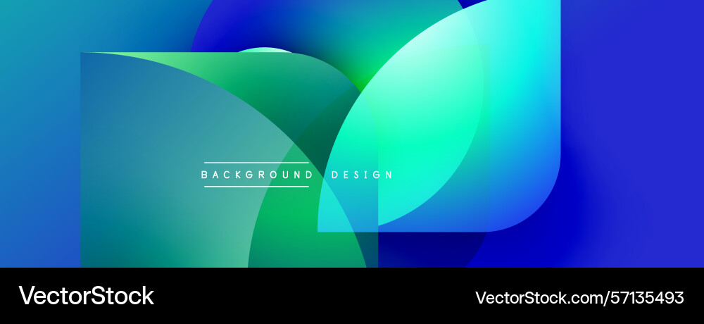 Abstract design features overlapping translucent Vector Image