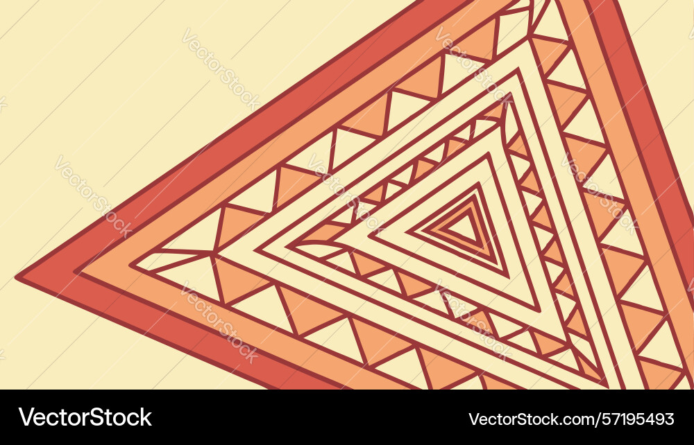 Abstract triangular pattern border modern vector image