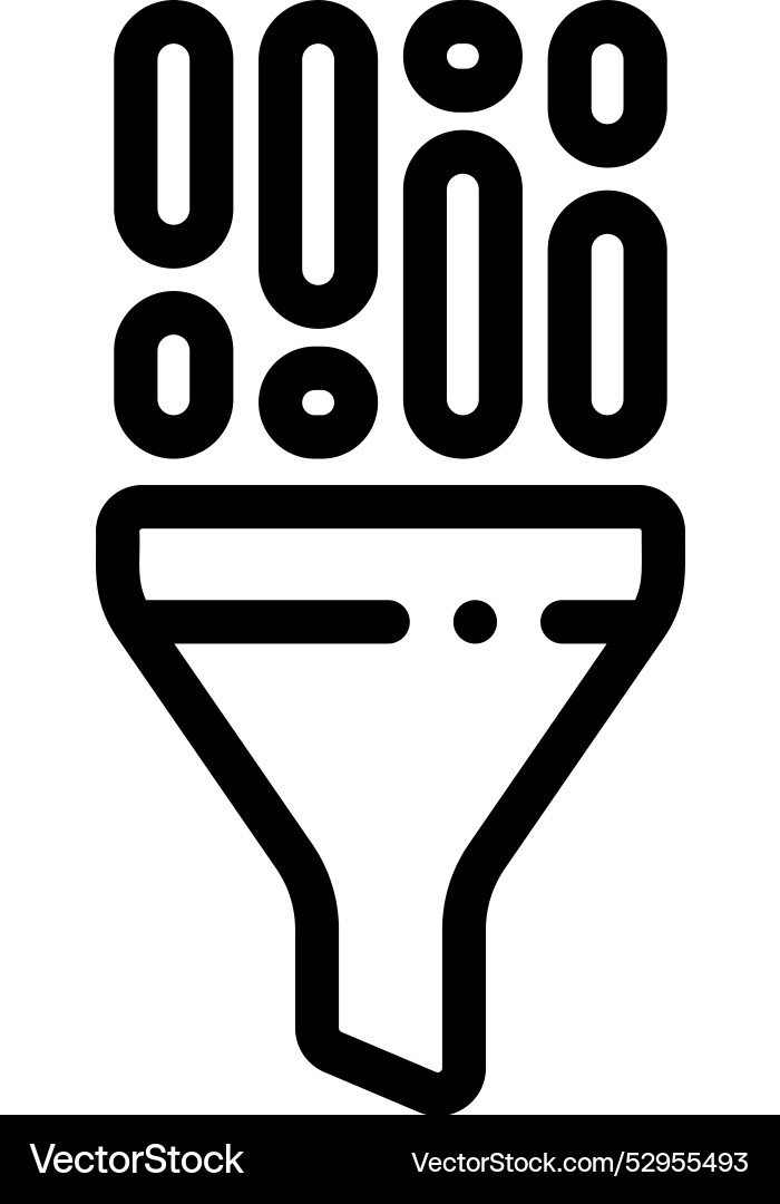 Data icon thin linear style design isolated vector image