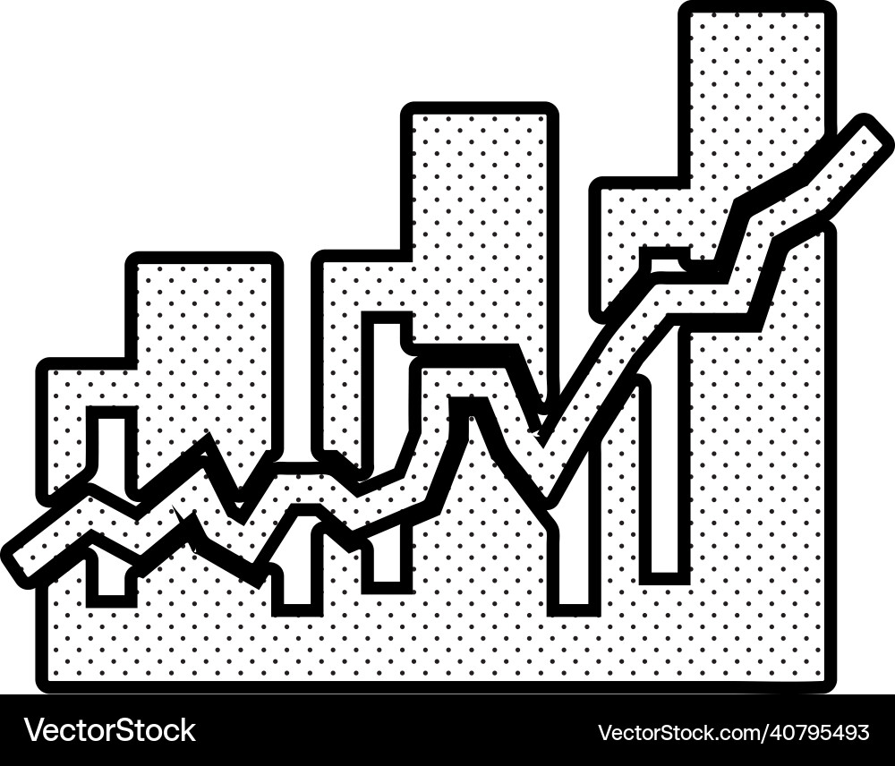 Graph chart icon sign design Vector Image