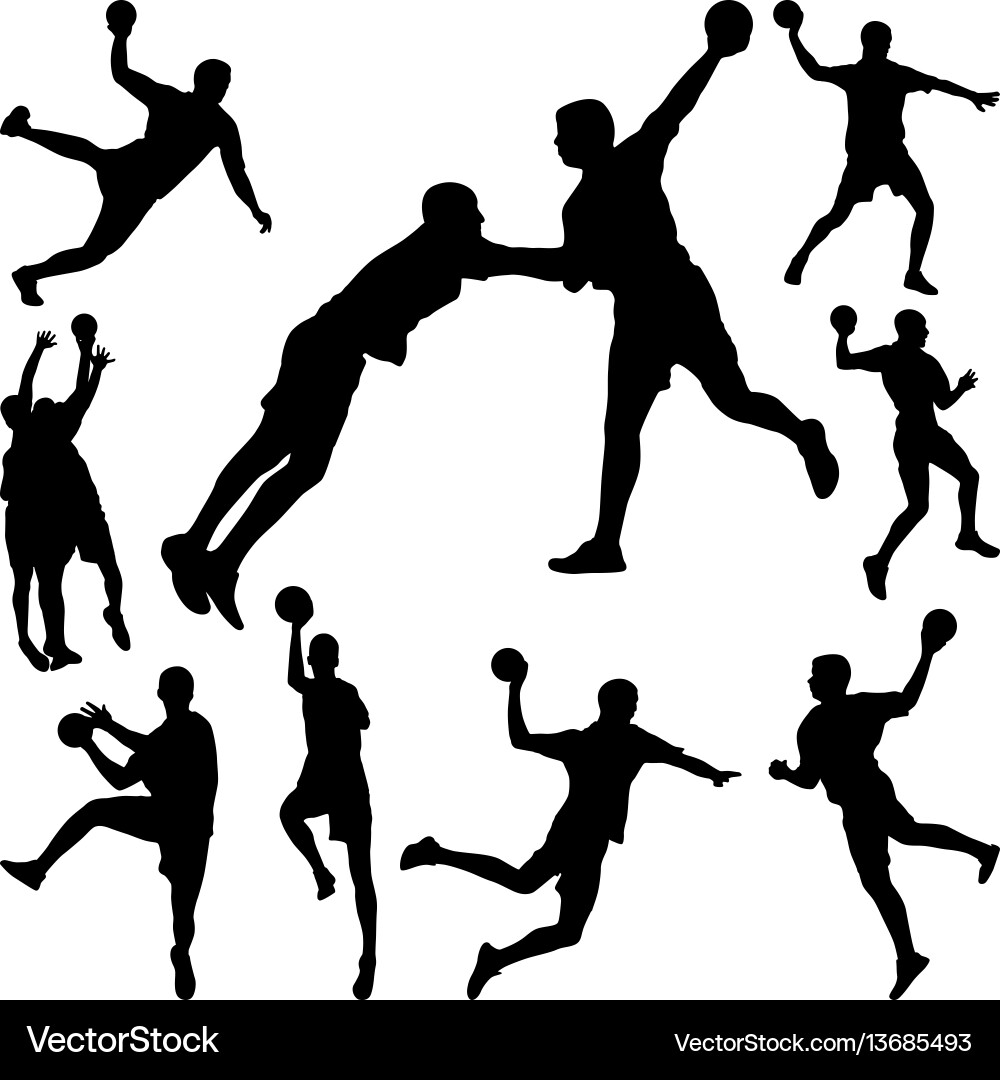 Handball Game Action Shot vector image
