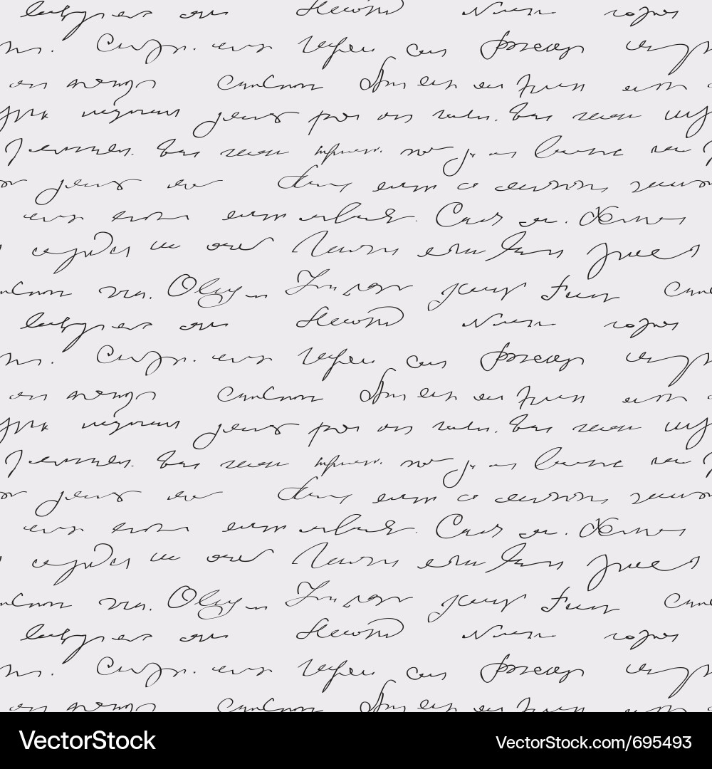 Handwritten Text Pattern vector image