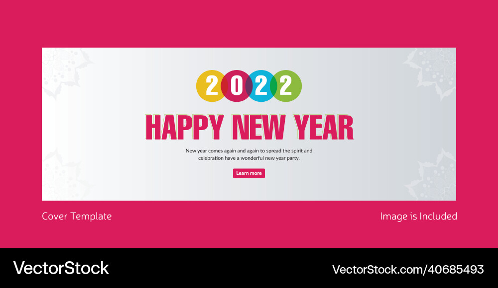 Happy new year cover page design Happy new year cover page design vector image