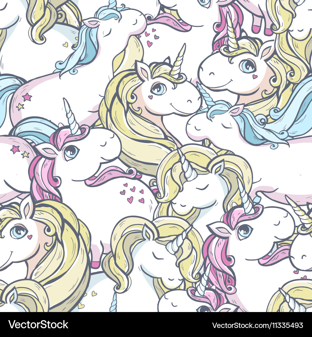 Magical Unicorn Pattern vector image