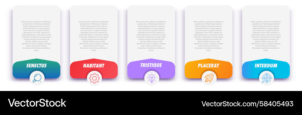 Numbered List Markers - Modern Style Vector Image