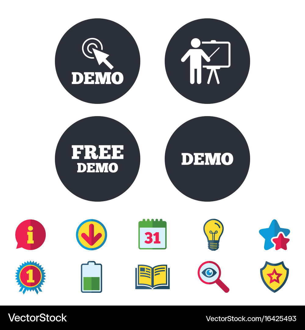Presentation with Cursor and Awards Vector Image