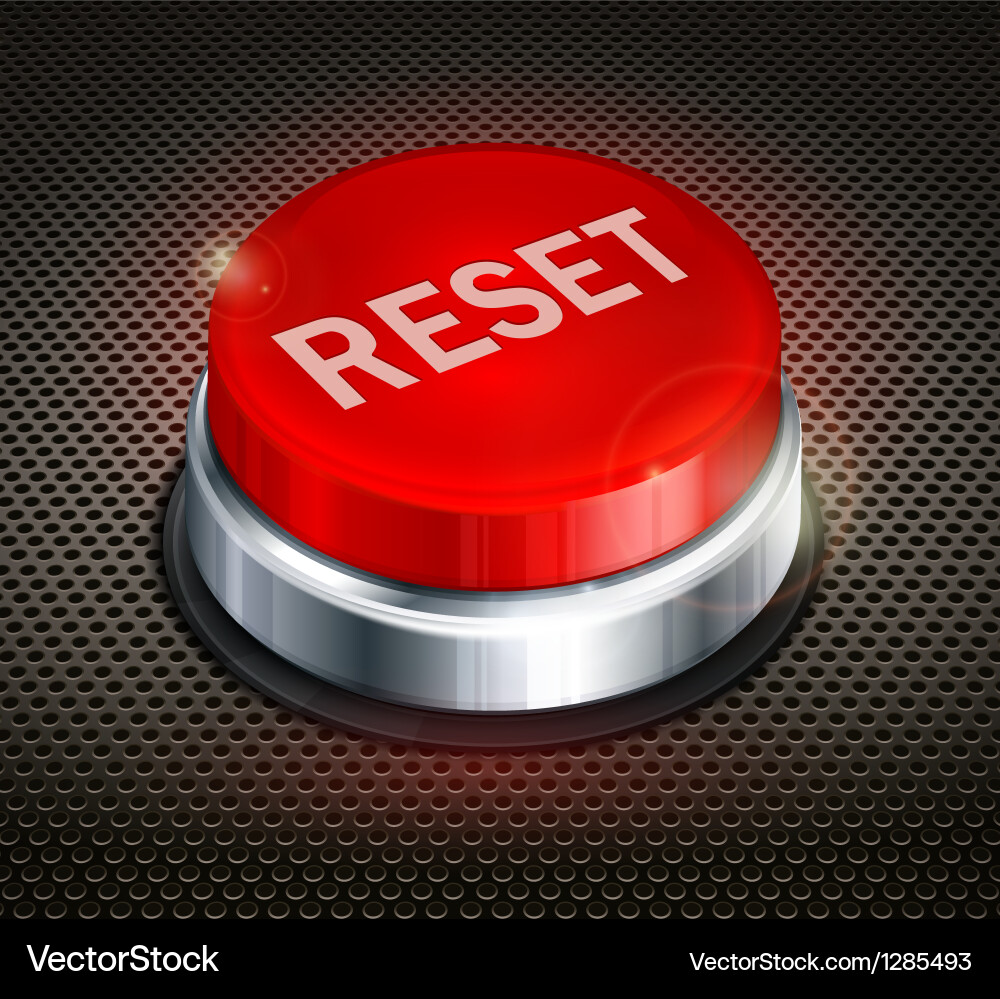Red Reset Button vector image