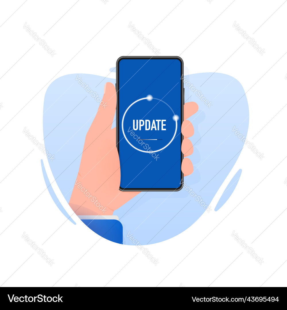 Data update or synchronize with bar process flat Data update or synchronize with bar process flat Vector Image