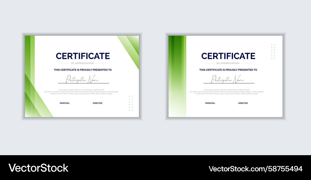 Gradient Certificate Template Vector Image