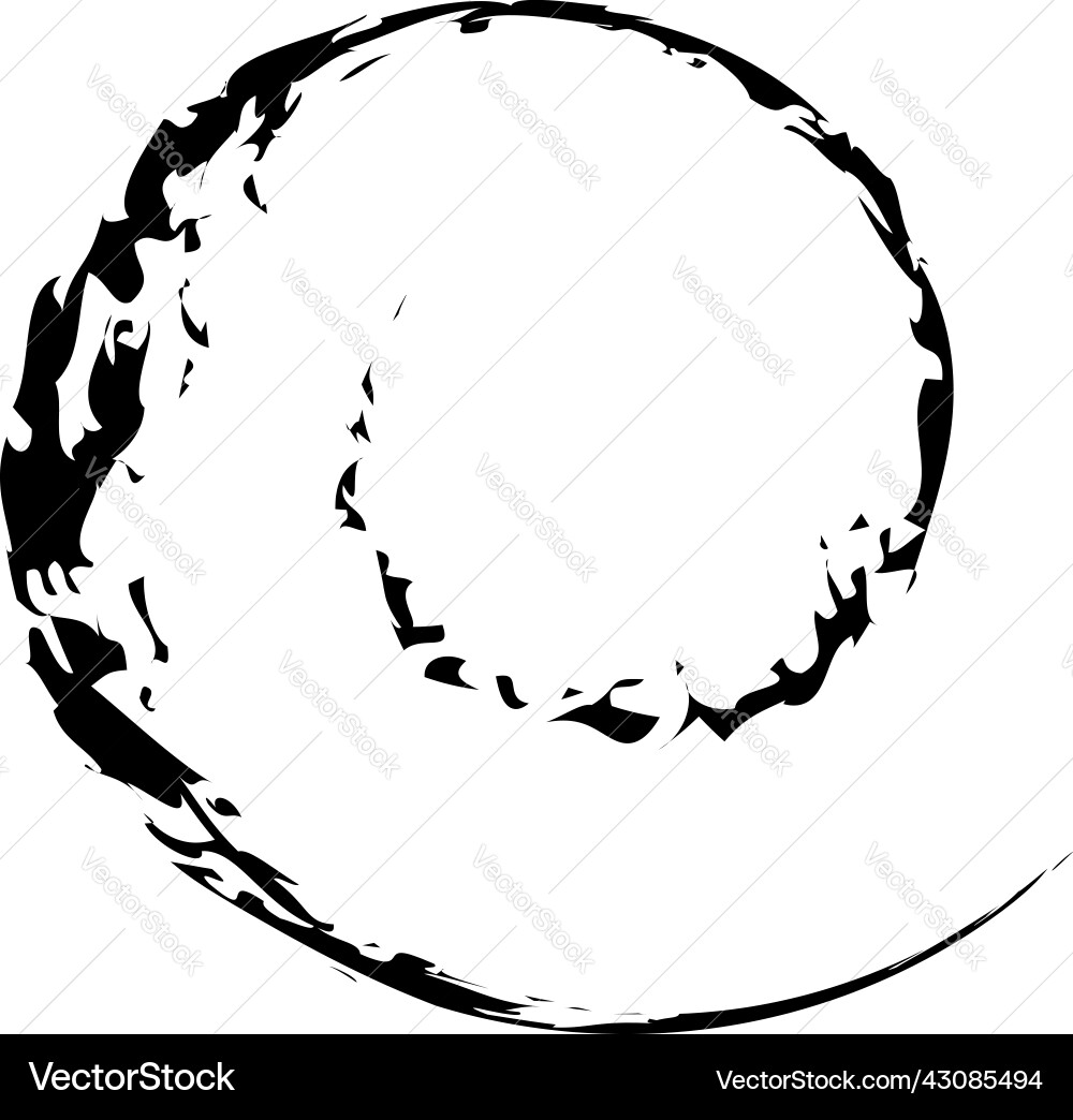 Grungy textured spiral design element Vector Image