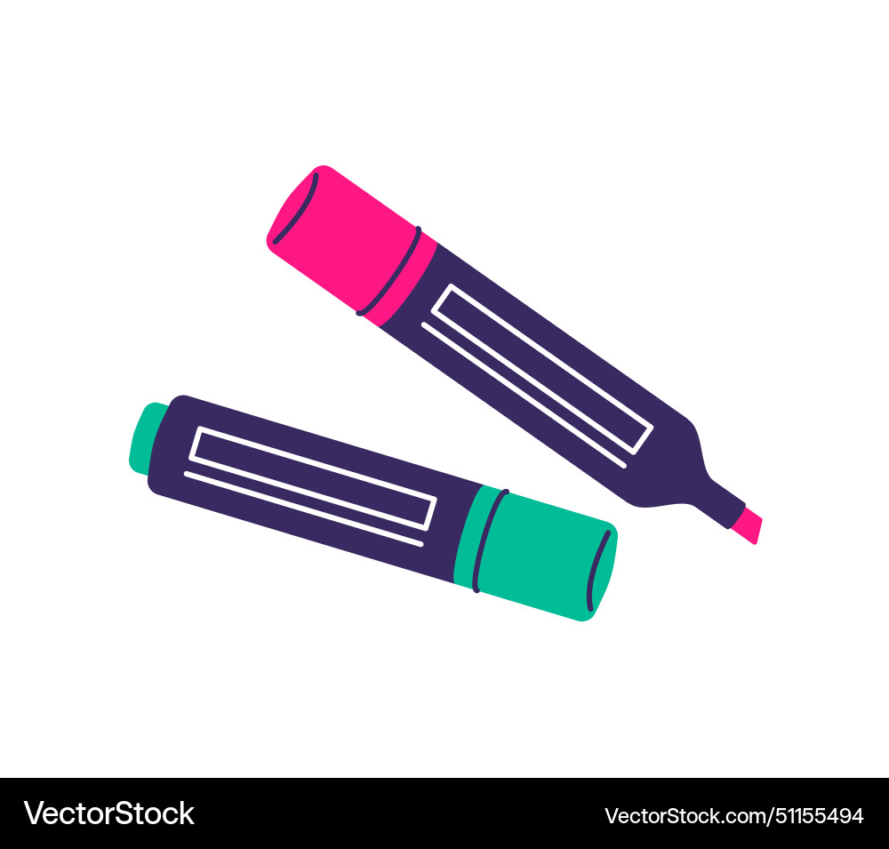 Highlighter marker stationery Highlighter marker stationery vector image