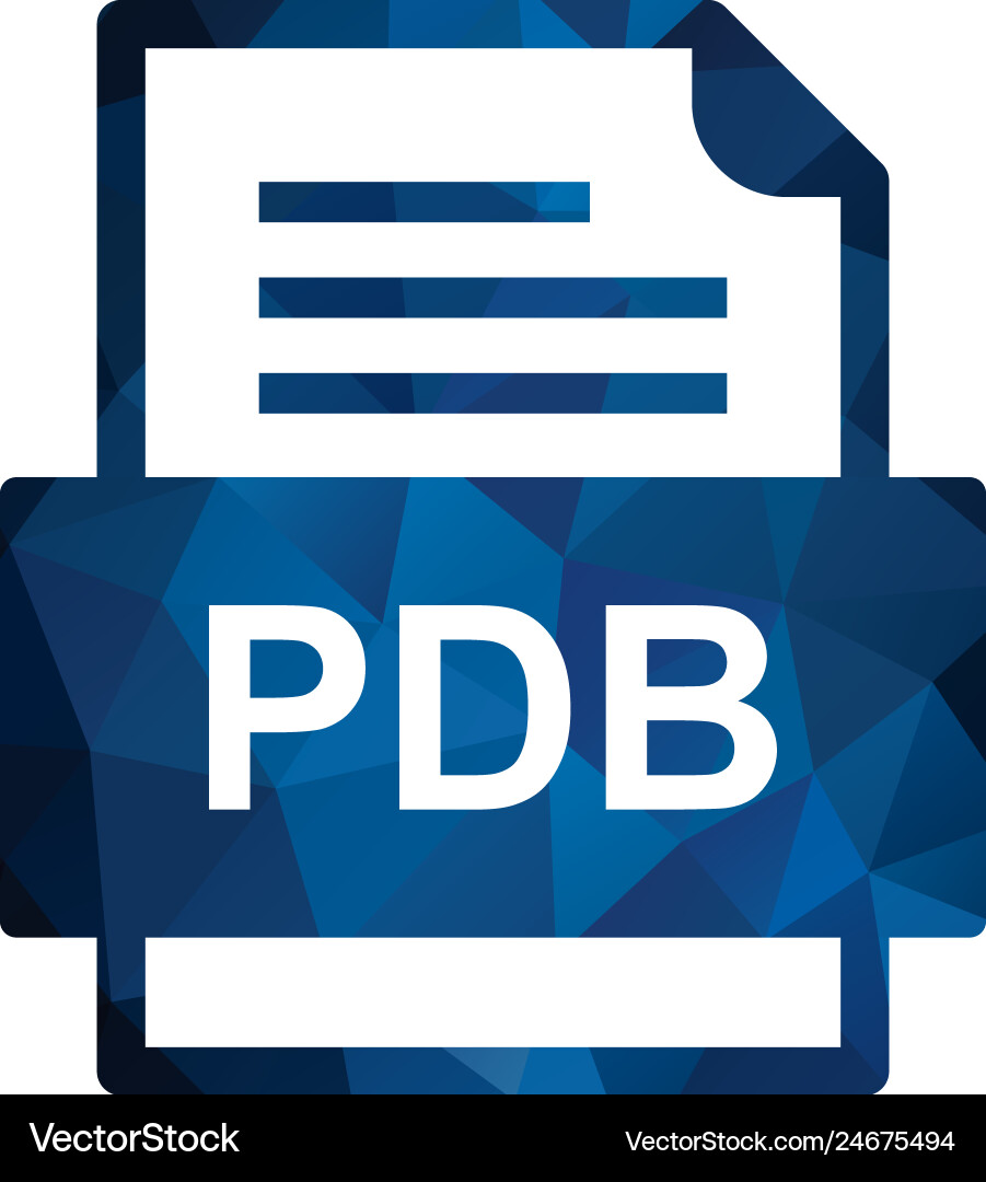 Pdb file document icon Vector Image