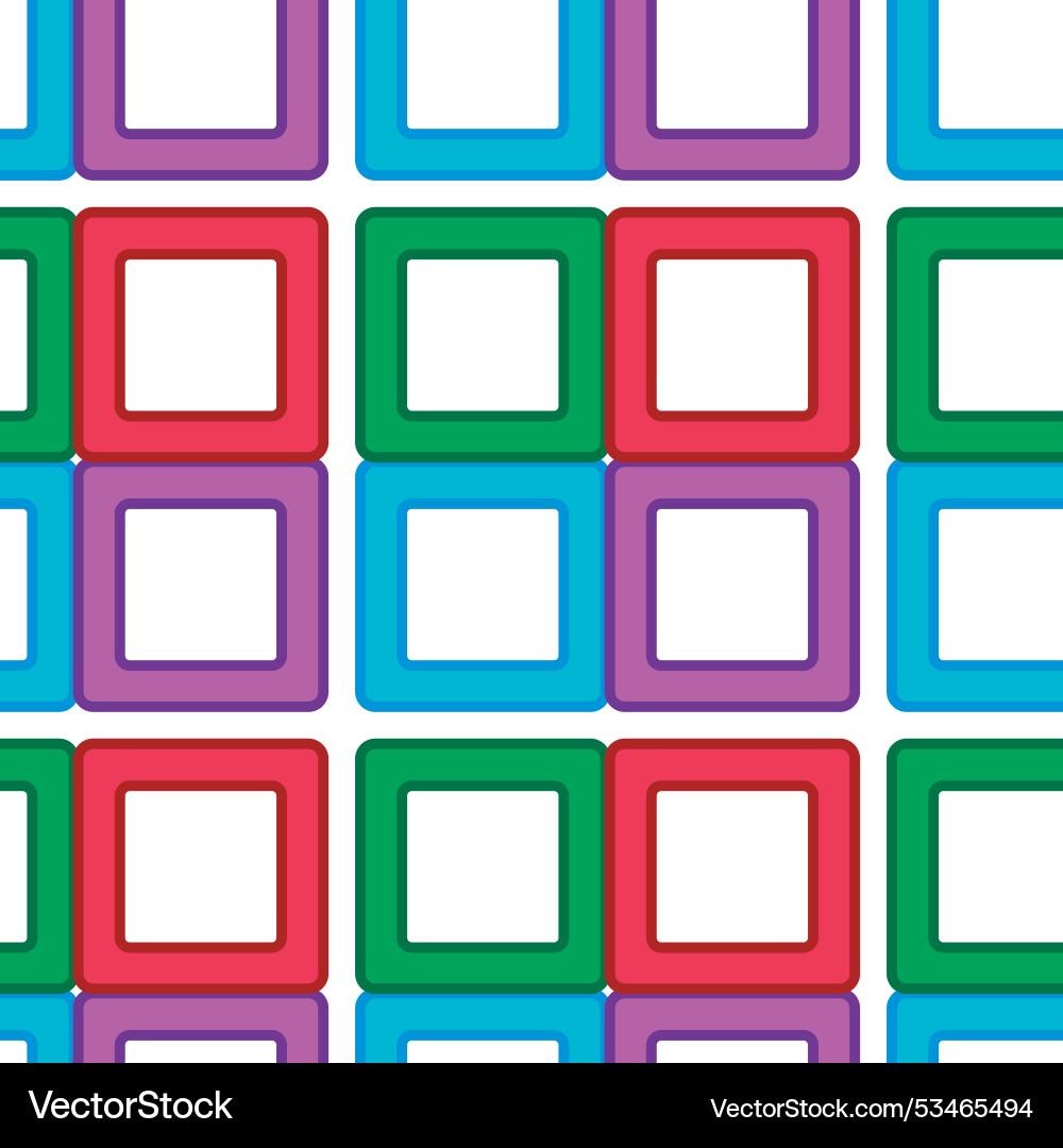 Seamless pattern with colorful overlapping squares Seamless pattern with colorful overlapping squares vector image