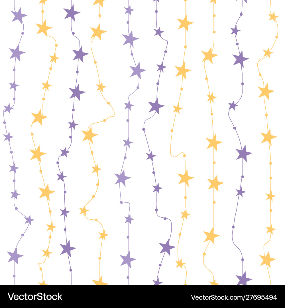 Seamless pattern with stars on line Vector Image