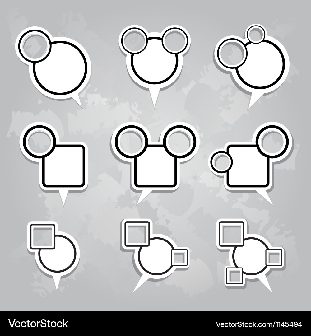 Speech bubble on white with clipping path Vector Image