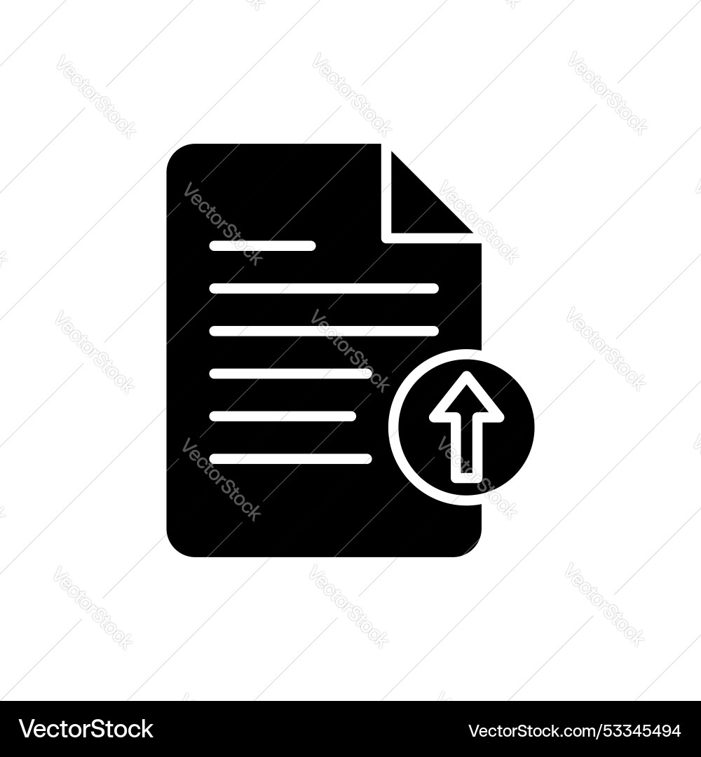 Upload file line icon isolated on white background Upload file line icon isolated on white background vector image