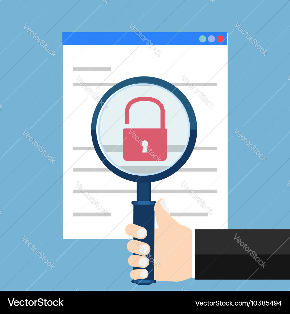 Vulnerability search seo optimizationweb analytics Vector Image